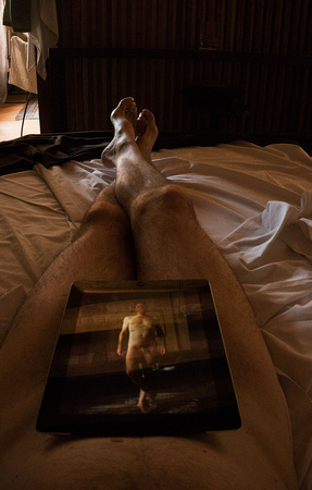 Nude with iPad