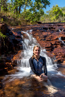 Sharon cooling off in Curtain Falls
