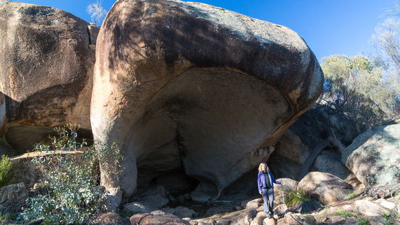 Sharon at the "Hippos Yawn" rock formation
